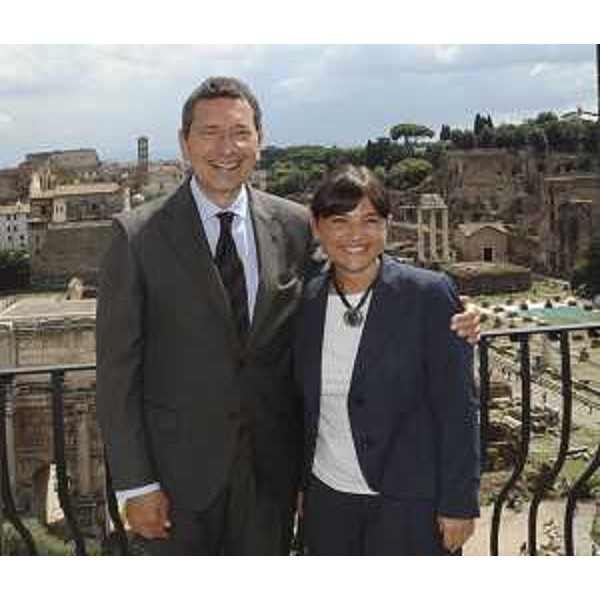 Ignazio Marino (Sindaco Roma) e Debora Serracchiani (Presidente Friuli Venezia Giulia). (Roma 28/08/13)