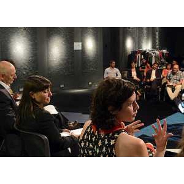 Alberto Bevilacqua (Presidente CSS Teatro stabile di innovazione del FVG), Debora Serracchiani (Presidente Friuli Venezia Giulia) e Constanza Macras (Regista e coreografa). (Udine 02/09/13)