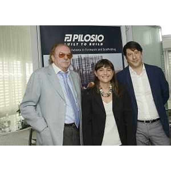 Renato de Sabbata (Consigliere d'amministrazione Pilosio S.p.A.), Debora Serracchiani (Presidente Friuli Venezia Giulia) e Dario Roustayan (Amministratore delegato Pilosio S.p.A.). (Feletto Umberto 02/09/13)