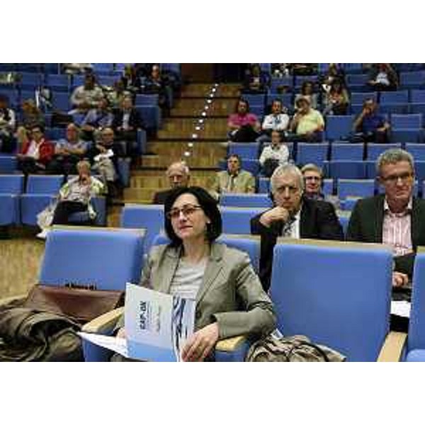 Sara Vito (Assessore regionale Ambiente) al convegno "Sostenibilità ambientale per l'uso della risorsa idrica: metodi innovativi di gestione delle reti degli acquedotti e di protezione degli acquiferi" (Interreg IV Italia-Austria 2007-2013). (Udine 11/09/13)