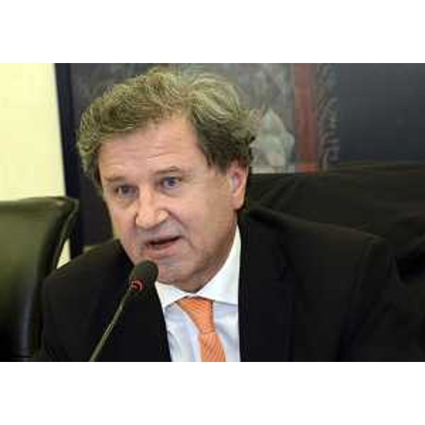Edi Snaidero (Presidente Friulia S.p.A.) in I Commissione consiliare. (Trieste 17/09/13)