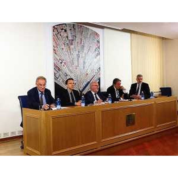 Paolo Panontin (Assessore Autonomie locali FVG), con Giorgio Orsoni (Sindaco Venezia) ed Innocenzo Cipolletta (Rettore Università Trento e presidente Comitato promotore candidatura Venezia Nordest 2019), alla presentazione del Dossier sulla candidatura di Venezia Nordest a Capitale europea della Cultura 2019. (Roma 19/09/13)
