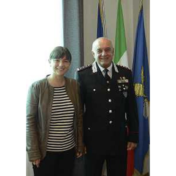 Debora Serracchiani (Presidente Friuli Venezia Giulia) e Giuseppe Rositani (Generale di Corpo d'Armata, comandante Comando interregionale Carabinieri "Vittorio Veneto"). (Udine 20/09/13)