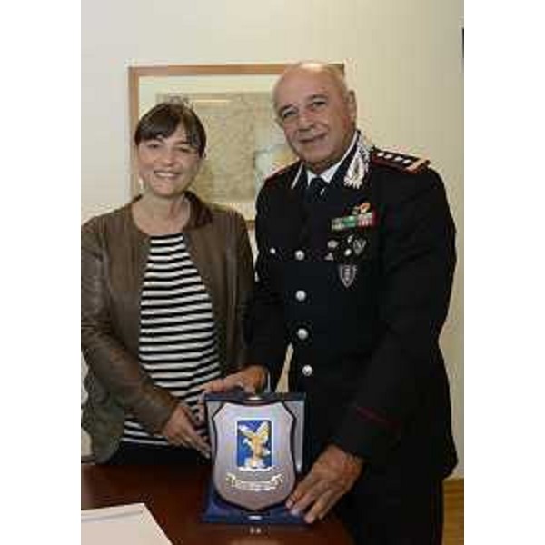 Debora Serracchiani (Presidente Friuli Venezia Giulia) e Giuseppe Rositani (Generale di Corpo d'Armata, comandante Comando interregionale Carabinieri "Vittorio Veneto"). (Udine 20/09/13)