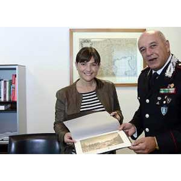 Debora Serracchiani (Presidente Friuli Venezia Giulia) e Giuseppe Rositani (Generale di Corpo d'Armata, comandante Comando interregionale Carabinieri "Vittorio Veneto"). (Udine 20/09/13)