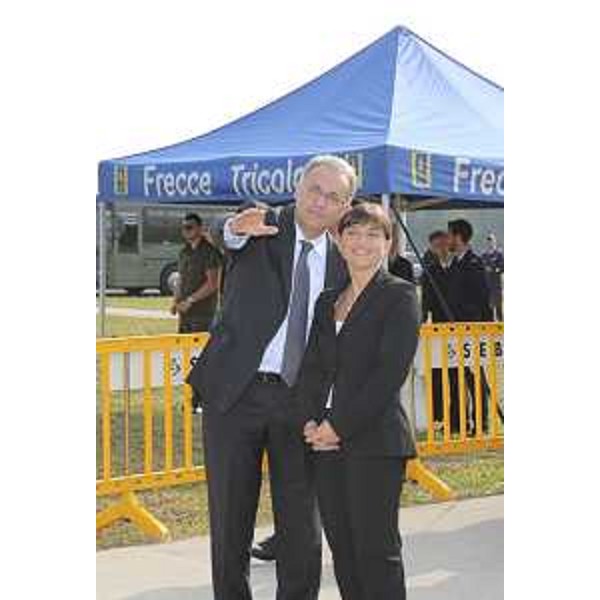 Mario Mauro (Ministro Difesa) e Debora Serracchiani (Presidente Friuli Venezia Giulia). [Aerobase di Rivolto (Codroipo) 24/09/13]