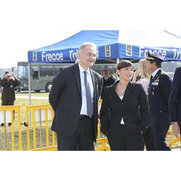 Mario Mauro (Ministro Difesa) e Debora Serracchiani (Presidente Friuli Venezia Giulia). [Aerobase di Rivolto (Codroipo) 24/09/13]