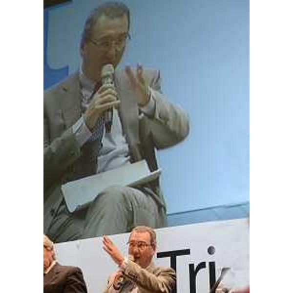 Sergio Bolzonello (Vicepresidente FVG e assessore regionale Attività produttive) interviene all'incontro Nord Est Technology Transfer nell'ambito di Trieste Next, al Teatro Verdi. (Trieste 28/09/13)