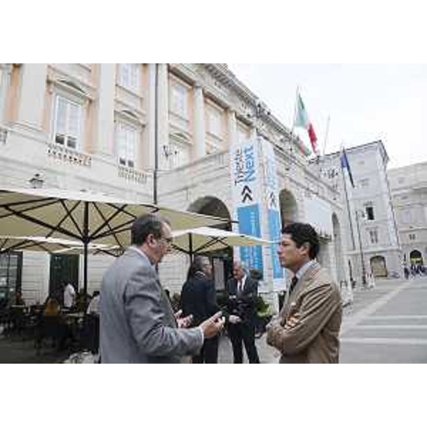 Sergio Bolzonello (Vicepresidente FVG e assessore regionale Attività produttive) e Matteo Marzotto (Presidente ENIT Italia-Agenzia Nazionale Turismo). (Trieste 28/09/13)