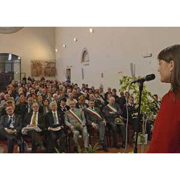 Debora Serracchiani (Presidente Friuli Venezia Giulia) interviene al 69° Raduno nazionale dei Forestali. (Cividale del Friuli 29/09/13)