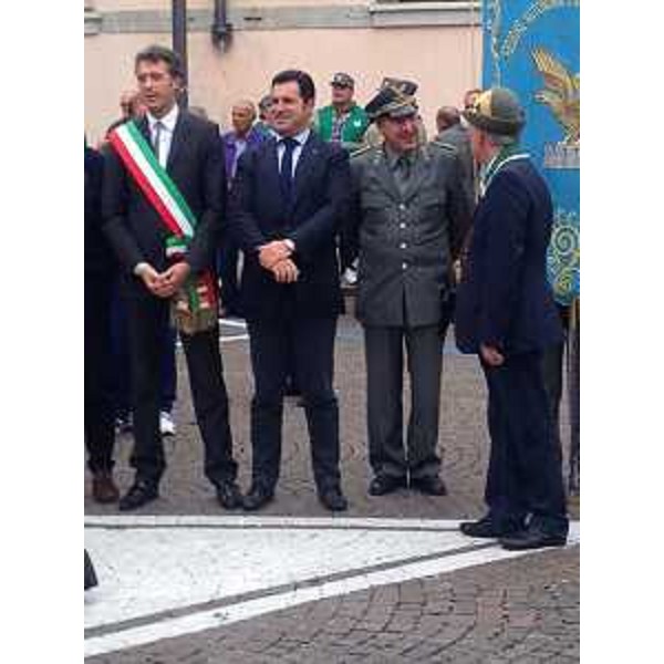 Stefano Balloch (Sindaco Cividale) e Franco Iacop (Presidente Consiglio regionale) all'apertura del Raduno nazionale dei Forestali. (Cividale del Friuli 28/09/13)