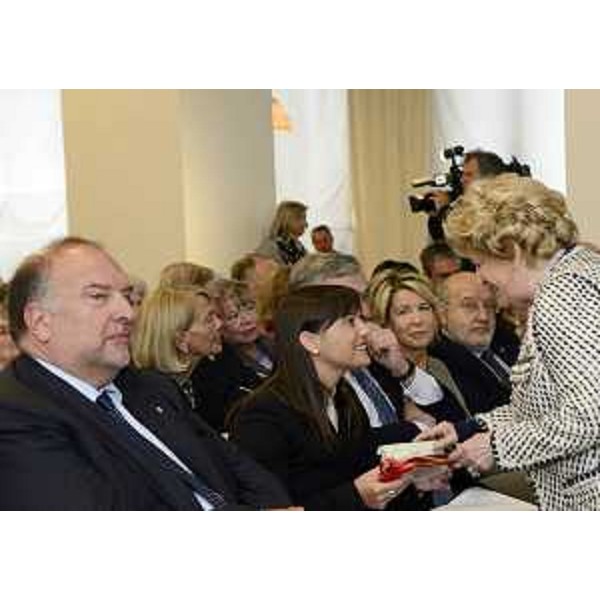 Roberto Cosolini (Sindaco Trieste), Debora Serracchiani (Presidente Friuli Venezia Giulia) ed Etta Carignani Melzi (Imprenditrice) al 67° Congresso nazionale dell'ANDE-Associazione Nazionale Donne Elettrici. (Trieste 05/10/13)