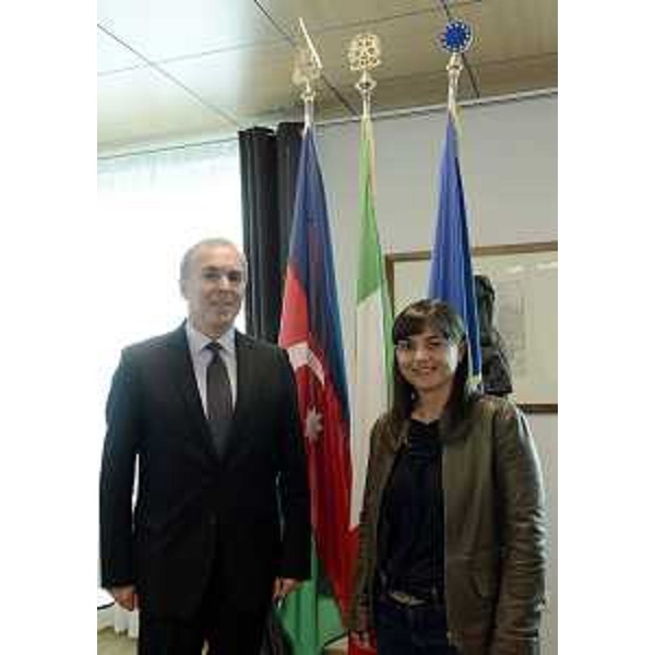 Vaqif Sadiqov (Ambasciatore Repubblica di Azerbaijan in Italia) e Debora Serracchiani (Presidente Friuli Venezia Giulia). (Udine 16/10/13)