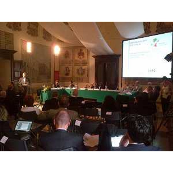 Seminario territoriale di progettazione partecipata del Nord Est "Expo Milano 2015 per l'Italia", nella Sala degli Stemmi del Castello Estense. (Ferrara 22/10/13)