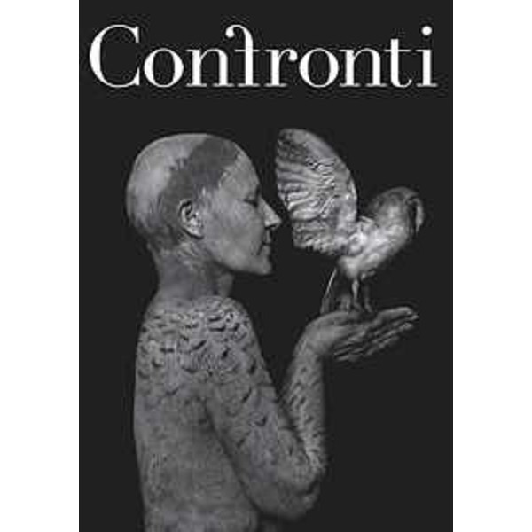 Manifesto della mostra fotografica "CONFRONTI / 12 fotografi a Villa Manin di Passariano" dal 26 ottobre 2013 al 1° dicembre 2013.