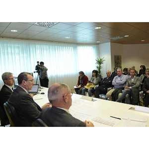 Manlio Petris (Direttore generale Promotur), Sergio Bolzonello (Vicepresidente FVG e assessore regionale Attività produttive) ed Edi Sommariva (Direttore generale TurismoFVG) alla presentazione della stagione invernale 2013-2014 per la montagna del FVG. (Udine 11/11/13)