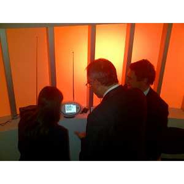 Debora Serracchiani (Presidente Friuli Venezia Giulia) all'incontro promosso da RAI e RAI WAY per annunciare l'avvio della trasmissione di programmi radiofonici con la tecnica digitale, nell'Auditorium della sede RAI. (Trieste 15/11/13)