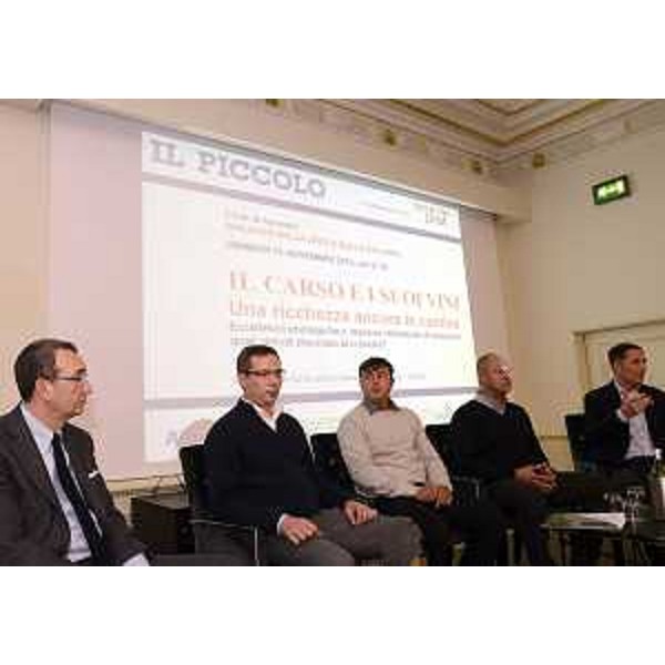 Sergio Bolzonello (Vicepresidente FVG e assessore regionale Risorse agricole e forestali) alla Tavola rotonda "Il Carso e i suoi vini: una ricchezza ancora in cantina". (Trieste 15/11/13)