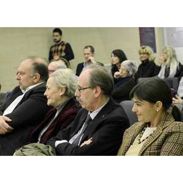 Presentazione del film "Il ragazzo invisibile" al Magazzino delle Idee: Roberto Cosolini (Sindaco Trieste), Maria Teresa Bassa Poropat (Presidente Provincia Trieste), Gianni Torrenti (Assessore regionale Cultura) e Debora Serracchiani (Presidente Friuli Venezia Giulia). (Trieste 20/11/13)