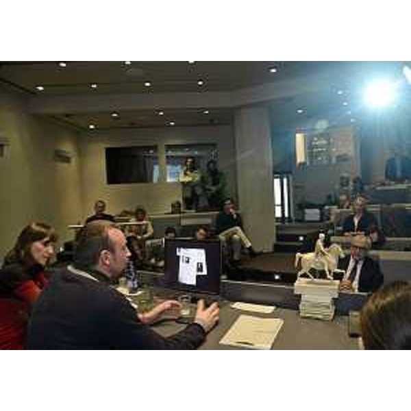 Sabrina Baracetti (Tucker Film) e Alberto Fasulo (Regista) alla conferenza stampa su "TIR", pellicola che ha vinto il Marc'Aurelio d'Oro al Festival del Film di Roma. (Trieste 22/11/13)