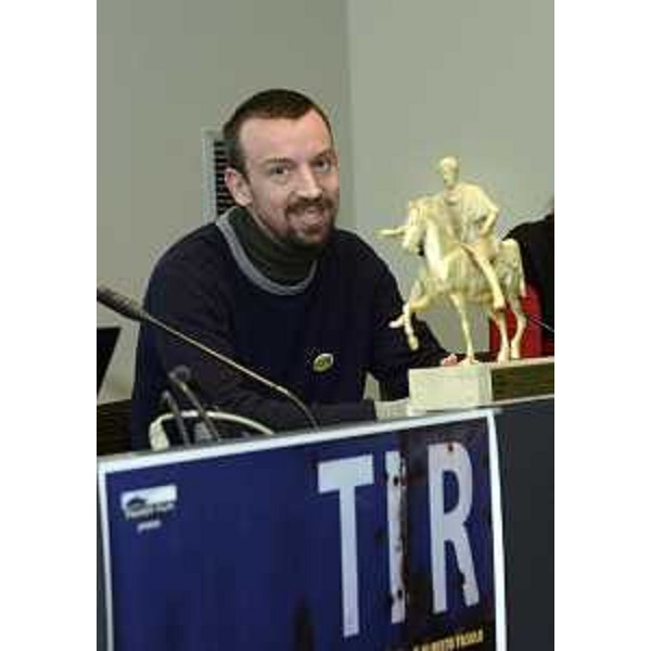 Alberto Fasulo (Regista) alla conferenza stampa su "TIR", pellicola che ha vinto il Marc'Aurelio d'Oro al Festival del Film di Roma. (Trieste 22/11/13)