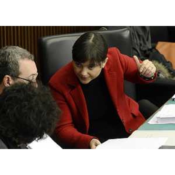 Debora Serracchiani (Presidente Friuli Venezia Giulia) durante i lavori del Consiglio regionale del FVG. (Trieste 22/11/13)