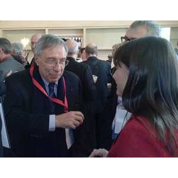 Franco Bassanini (Presidente CDP-Cassa Depositi e Prestiti) e Debora Serracchiani (Presidente Friuli Venezia Giulia) durante il Vertice bilaterale Italia-Russia - Trieste 26/11/2013
