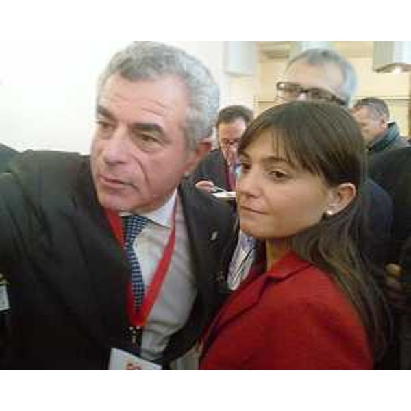 Mauro Moretti (Amministratore delegato Ferrovie dello Stato) e Debora Serracchiani (Presidente Friuli Venezia Giulia) durante il Vertice bilaterale Italia-Russia - Trieste 26/11/2013