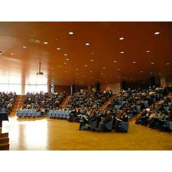 Auditorium della sede regionale di via Sabbadini durante la lezione sulla Legge anticorruzione - Udine 27/11/2013