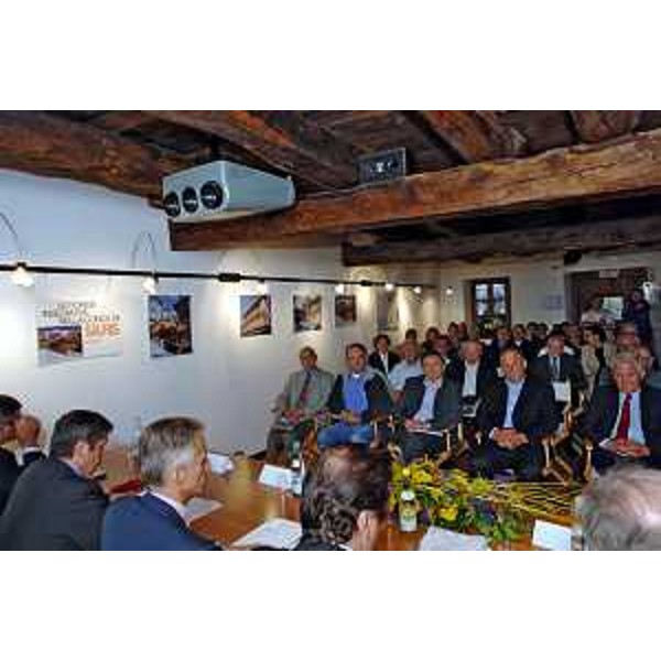 Riccardo Illy (Presidente Regione Friuli Venezia Giulia) al Convegno per la salvaguardia dei Centri storici organizzato nel Centro etnografico di Sauris di Sopra. (Sauris 25/05/07)
