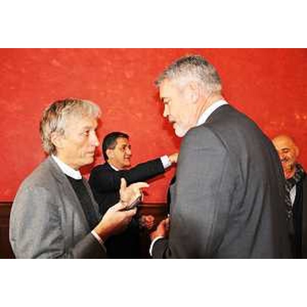 Riccardo Luna (Presidente Associazione Wikitalia) e Paolo Panontin (Assessore regionale Funzione pubblica) alla presentazione del Progetto di Open Government "Go-On-Italia", nella sede di rappresentanza della Regione FVG - Roma 11/12/2013