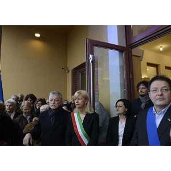 Silvia Altran (Sindaco Monfalcone), Sara Vito (Assessore regionale Ambiente ed Energia) ed Enrico Gherghetta (Presidente Provincia Gorizia) all'inaugurazione del complesso delle Terme Romane - Monfalcone 21/12/2013