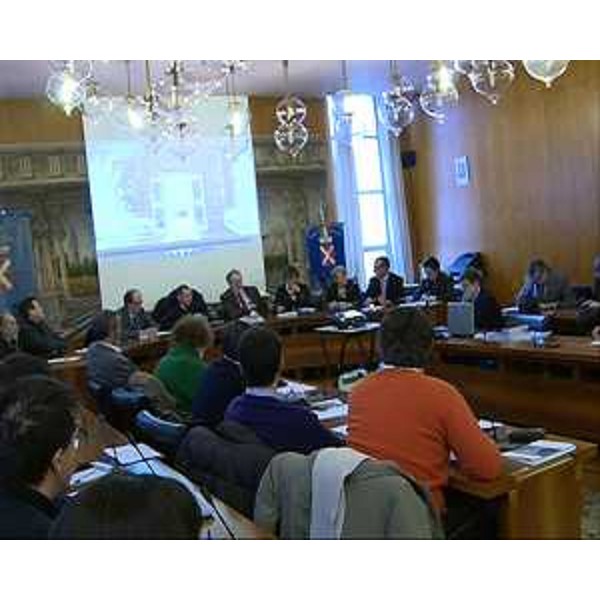 Gianni Torrenti (Assessore regionale Cultura) all'incontro "La rete di Ville ed il sistema integrato dei Comuni", promosso dall'IRVV-Istituto Regionale Ville Venete - Codroipo 11/01/2014