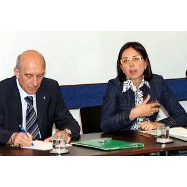 Michela Del Piero (Assessore regionale programmazione e controllo, risorse economiche e finanziarie, patrimonio e servizi generali e pari opportunità) in conferenza stampa dopo la Seduta di Giunta odierna. (Trieste 01/06/07)