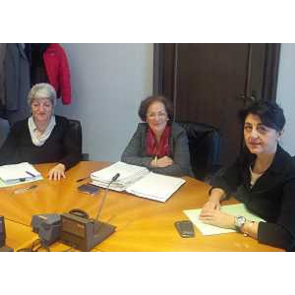 Mariella Magistri de Francesco (Assessore Edilizia scolastica Provincia Trieste), Francesca Adelaide Garufi (Prefetto Trieste) e Mariagrazia Santoro (Assessore regionale Lavori pubblici) - Trieste 16/01/2014