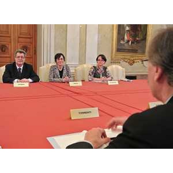 Damir Grubisa (Ambasciatore Repubblica Croazia a Roma), Tamara Perisic (Sottosegretario Cultura Repubblica Croazia) ed Emina El Majzoub (Console reggente Consolato Repubblica Croazia a Trieste), nella sede della Regione - Trieste 18/01/2014