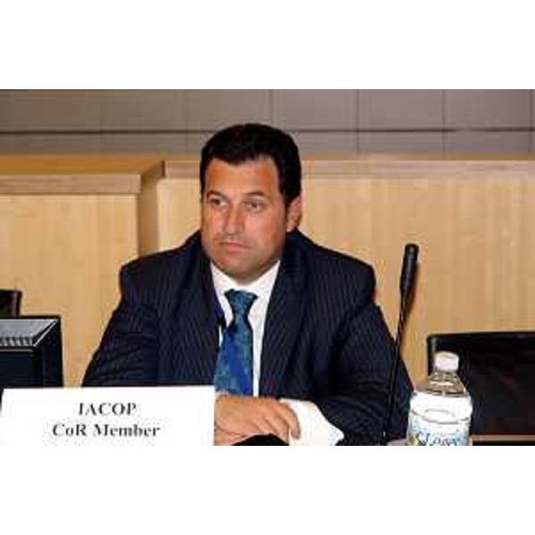 Franco Iacop (Assessore regionale Relazioni internazionali, comunitarie e Autonomie locali) al Comitato delle Regioni sui Gruppi Europei di Cooperazione Territoriale (Gect). (Bruxelles 07/06/07)