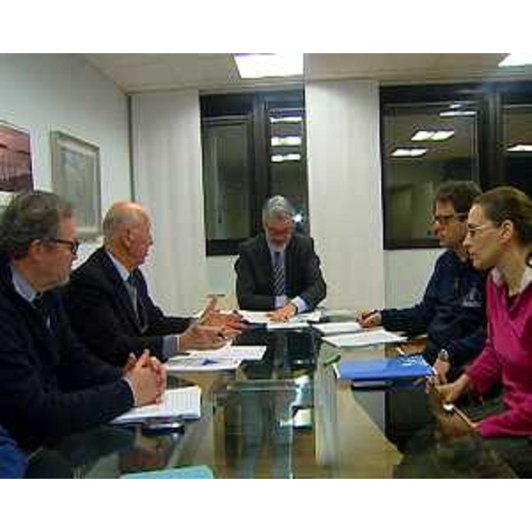 Paolo Panontin (Assessore regionale Protezione civile) al tavolo per il Piano gestione rischio alluvioni – Trieste 04/02/2014