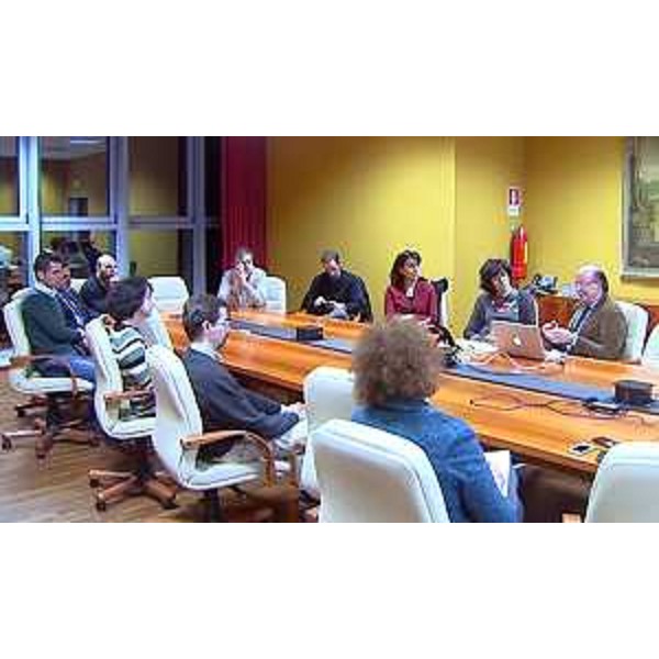 Mariagrazia Santoro (Assessore regionale Università) e Loredana Panariti (Assessore regionale Ricerca) alla Sissa – Trieste, 06/02/2014