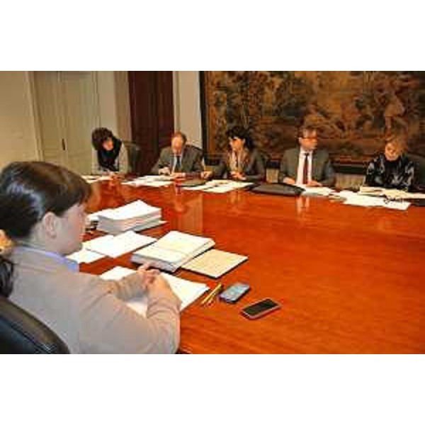 Riunione della Giunta regionale presieduta da Debora Serracchiani (Presidente Friuli Venezia Giulia), nella sede della Presidenza durante la riunione della Giunta regionale - Trieste 07/02/2014