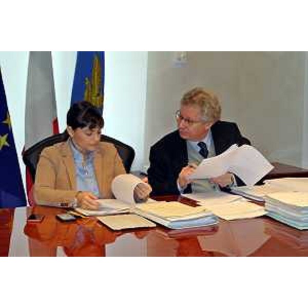 Debora Serracchiani (Presidente Friuli Venezia Giulia) e Daniele Bertuzzi (Segretario generale Presidenza Giunta FVG) - Trieste 07/02/2014