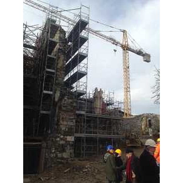 Il cantiere dei lavori di recupero del castello - Colloredo di Monte Albano 15/02/2014