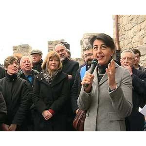 Mariagrazia Santoro (Assessore regionale Lavori pubblici) interviene all'inaugurazione del castello - Artegna 15/02/2014