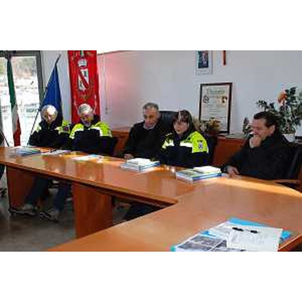 Paolo Panontin (Assessore regionale Protezione civile), Luigi Marcon (Sindaco Chiusaforte), Debora Serracchiani (Presidente Friuli Venezia Giulia) ed Enzo Marsilio (Consigliere regionale) - Chiusaforte 18/02/2014