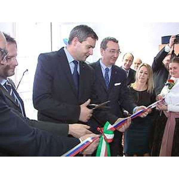 Dejan Zidan (Ministro sloveno Agricoltura) e Sergio Bolzonello (Vicepresidente FVG e assessore regionale Attività produttive) all'inaugurazione della nuova sede della Kmecka Zveza-Associazione Agricoltori, in via Ghega - Trieste 21/02/2014