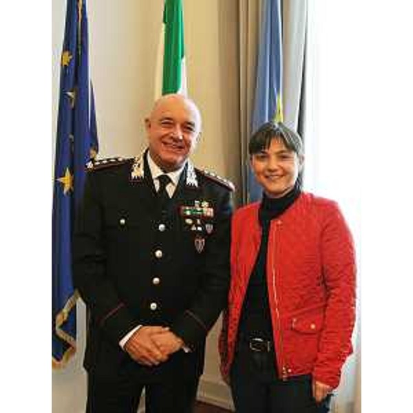 Giuseppe Rositani (Generale di Corpo d'Armata, comandante interregionale Carabinieri "Vittorio Veneto") e Debora Serracchiani (Presidente Friuli Venezia Giulia) - Trieste 21/02/2014