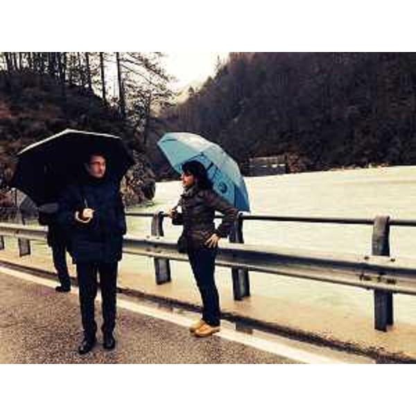Sergio Bolzonello (Vicepresidente FVG) e Mariagrazia Santoro (Assessore regionale Infrastrutture e Lavori pubblici) - Barcis 22/02/2014