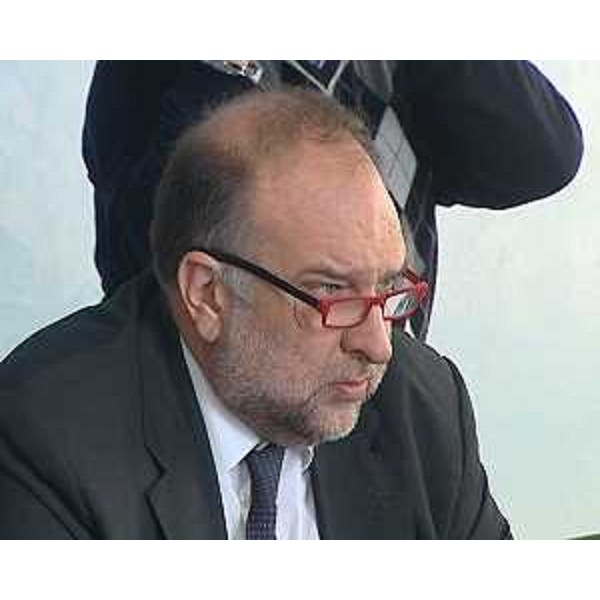 Roberto Cosolini (Sindaco Trieste) durante la riunione per la definizione degli spazi finanziari del Patto di stabilità interno, in Consiglio regionale - Trieste 26/02/2014