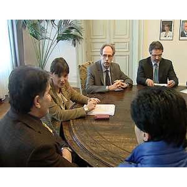 Debora Serracchiani (Presidente Friuli Venezia Giulia) e Gianni Torrenti (Assessore regionale Cultura) incontrano Ljubomir Mirkovic (Console Repubblica di Serbia a Trieste) - Trieste 28/02/2014