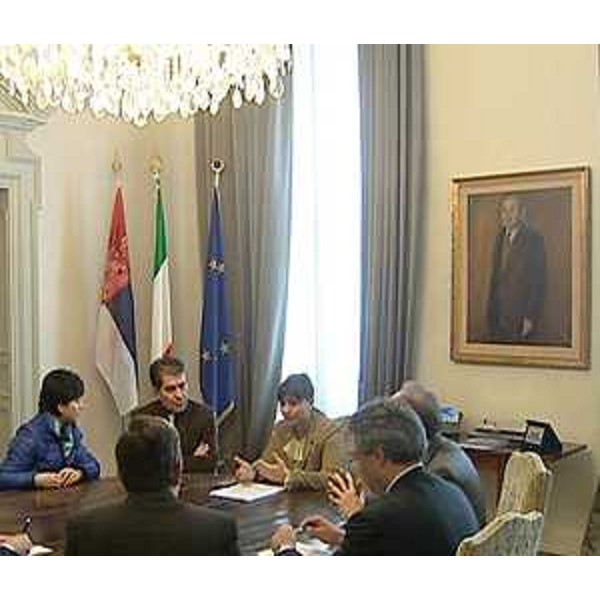 Debora Serracchiani (Presidente Friuli Venezia Giulia) incontra Ljubomir Mirkovic (Console Repubblica di Serbia a Trieste) - Trieste 28/02/2014